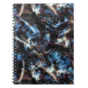 Cuaderno Impresión de reptiles de piel de serpiente abstrac