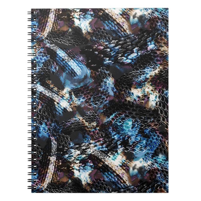 Cuaderno Impresión de reptiles de piel de serpiente abstrac (Frente)