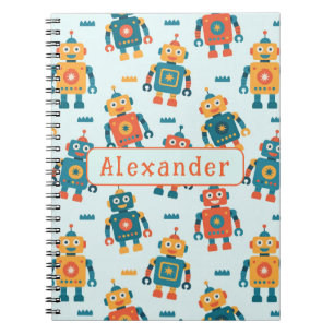 Cuaderno Impresión de robot personalizable linda