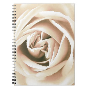 Cuaderno Impresión de rosa blanco