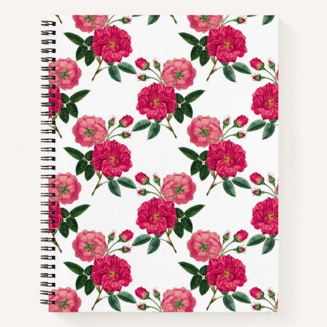 Cuaderno Impresión de rosa rosa (Anverso)