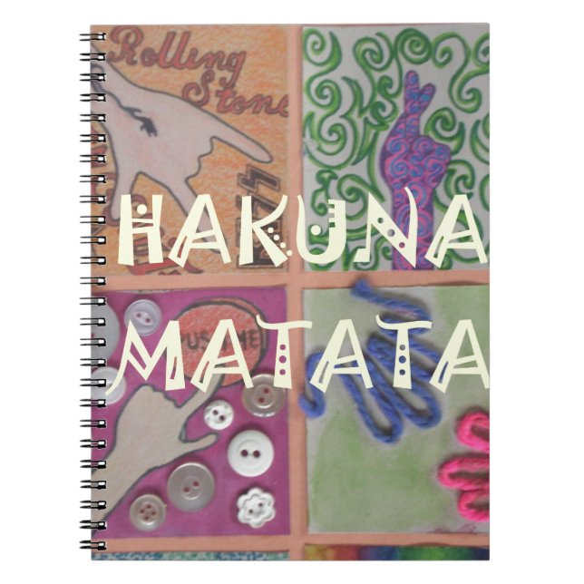 Cuaderno Impresión de Rótulo Hakuna Matata (Frente)