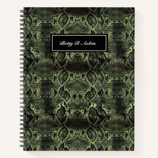 Cuaderno Impresión de serpiente verde