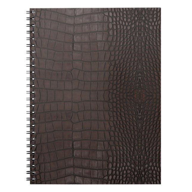 Cuaderno Impresión de textura de ligador marrón (Frente)