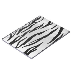 Cuaderno Impresión de tigre en blanco y negro