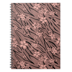 Cuaderno Impresión de tigre floral