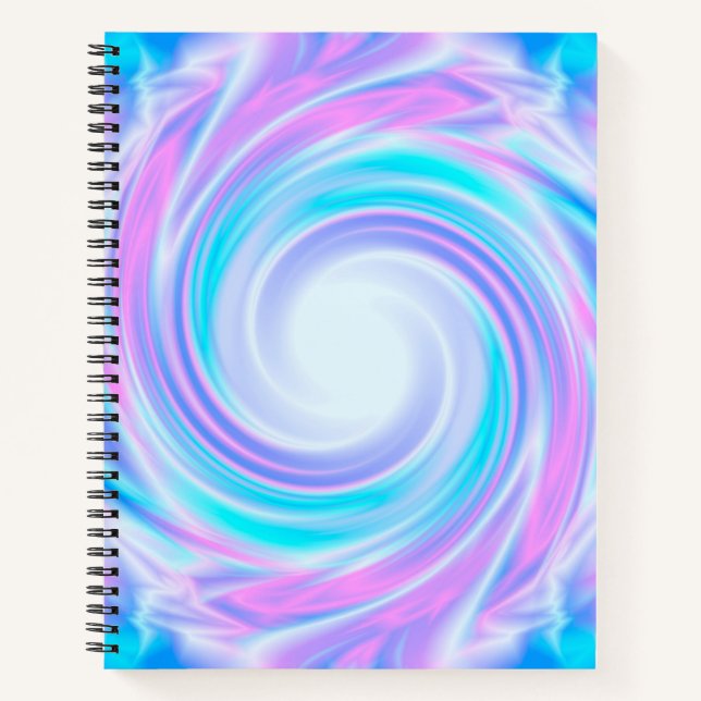 Cuaderno Impresión de tonos áridos líquido y púrpura pastel (Anverso)