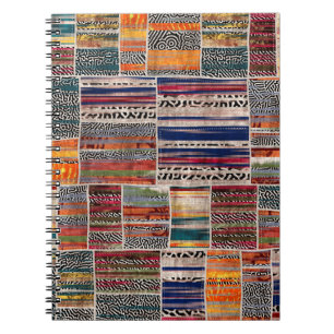 Cuaderno Impresión de trama de tejido de mezcla de mosaico 