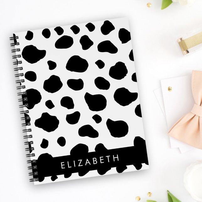 Cuaderno Impresión de vaca, Cuadros De Vaca, Blanco Y Negro (Subido por el creador)