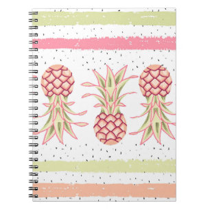 Cuaderno Impresión de verano sin foco tropical de piña