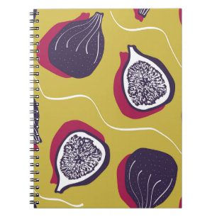 Cuaderno Impresión de verduras con estilo para higos