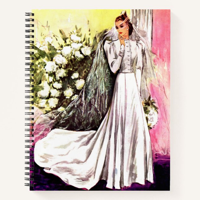 Cuaderno impresión de vestido de novia de 1938 (Anverso)