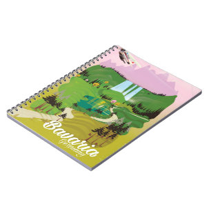 Cuaderno Impresión de viaje paisajista de Baviera Alemania