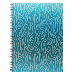 Cuaderno Impresión de zebra Aqua Ombre