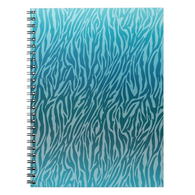 Cuaderno Impresión de zebra Aqua Ombre (Frente)
