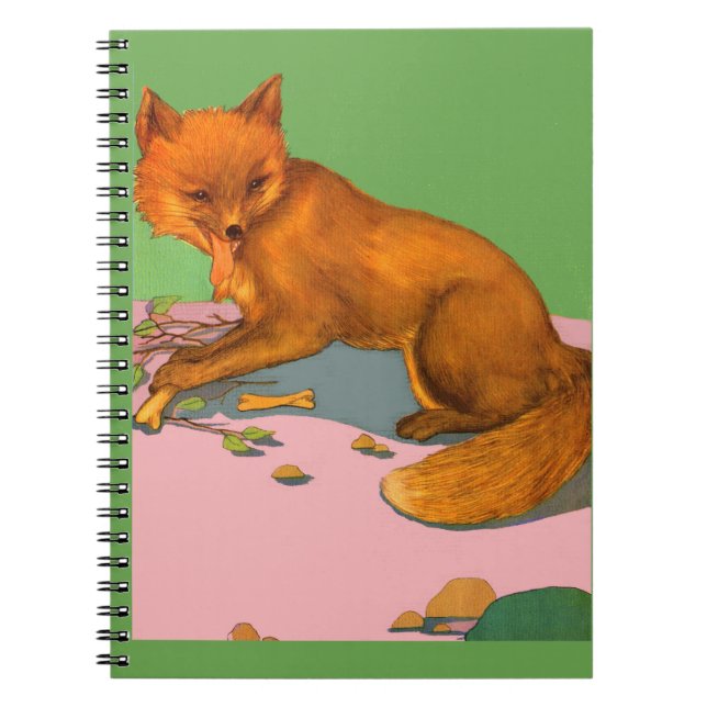 Cuaderno impresión de zorro hermoso (Frente)