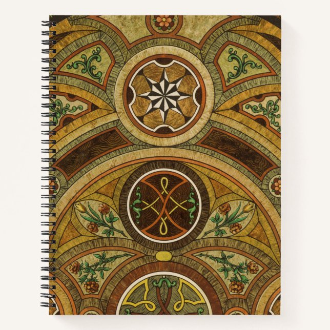 Cuaderno Impresión decorativa de madera antigua (Anverso)