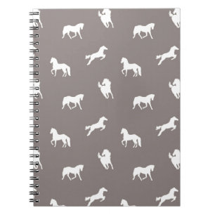 Cuaderno Impresión del caballo de color topo