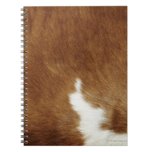 Cuaderno Impresión del piel de vaca de Brown