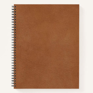 Cuaderno Impresión digital de cuero marrón claro