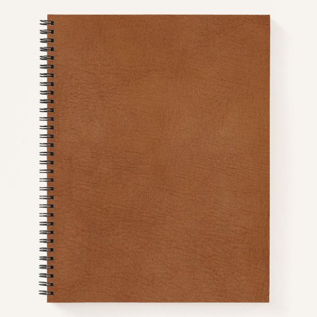 Cuaderno Impresión digital de cuero marrón claro (Anverso)