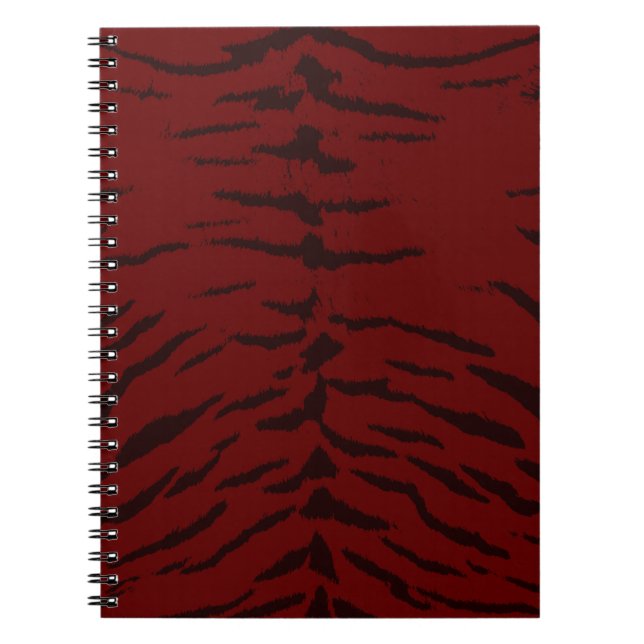 Cuaderno Impresión digital del tigre rojo (Frente)