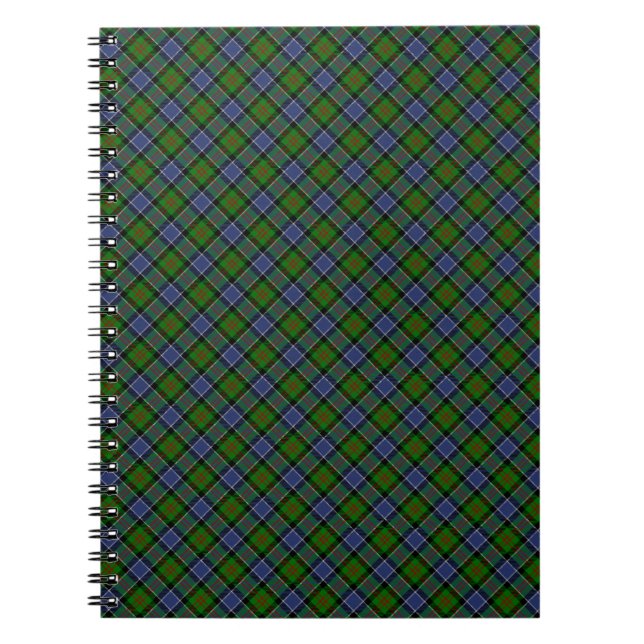 Cuaderno Impresión diseñada por Patterson Clan Tartan (Frente)