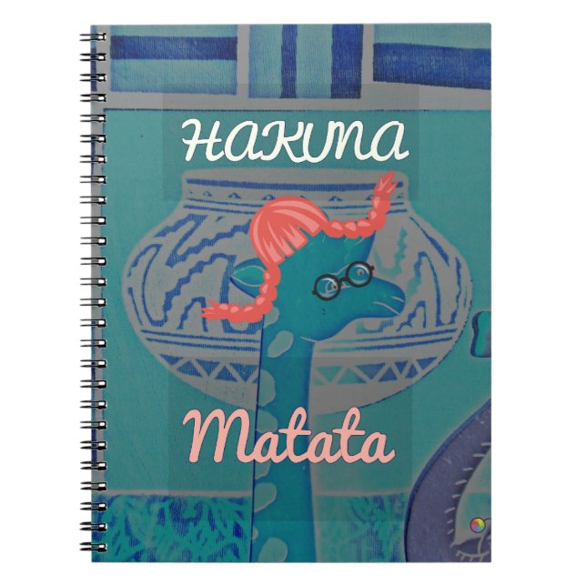 Cuaderno Impresión divertida de una jirafa africana (Frente)