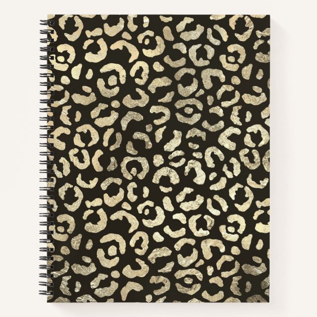 Cuaderno Impresión elegante de leopardo (Anverso)