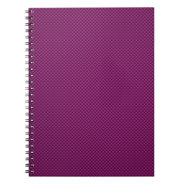 Cuaderno Impresión estilo Fibra de Carbono Púrpura (Frente)