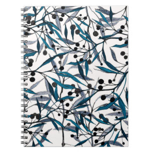 Cuaderno Impresión floral. Curvas naturales adornadas. Esta