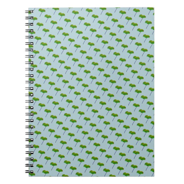 Cuaderno Impresión floral de adormidera romántica y fresca (Frente)