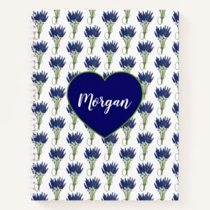 Cuaderno Impresión floral de flores púrpuras de lavanda