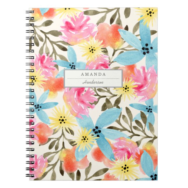 Cuaderno Impresión floral del paraíso (Frente)