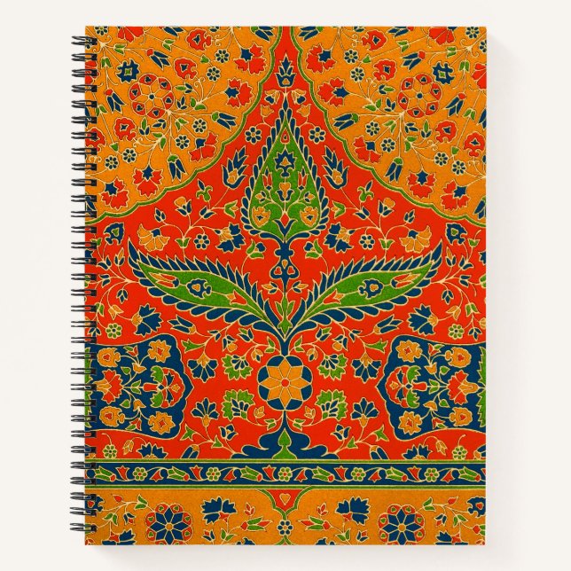 Cuaderno Impresión floral persa decorativa (Anverso)