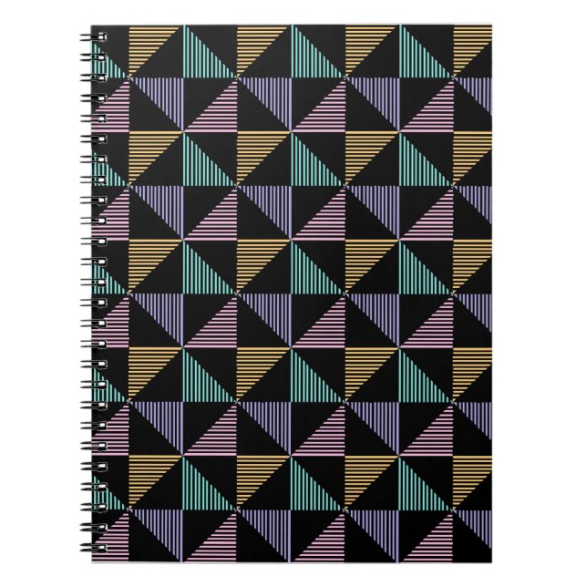 Cuaderno Impresión geométrica abstracta elegante - Moderna  (Frente)