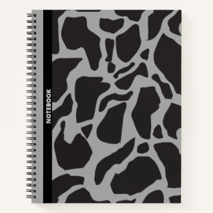 CUADERNO IMPRESIÓN GIRAFFE NEGRA