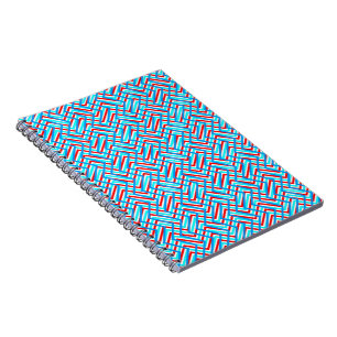 Cuaderno Impresión gráfica retro roja y azul