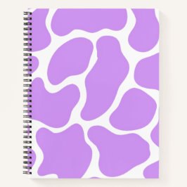 Cuaderno Impresión minimalista de vaca morada