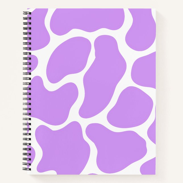 Cuaderno Impresión minimalista de vaca morada (Anverso)