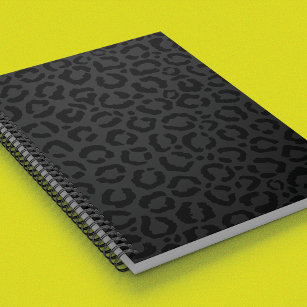 Cuaderno Impresión minimalista moderna de leopardo negro