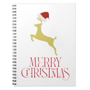 Cuaderno Impresión navideña roja trendy