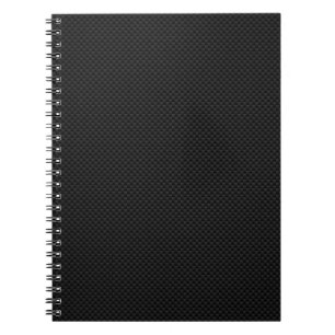 Cuaderno Impresión negra del estilo de la fibra de carbono