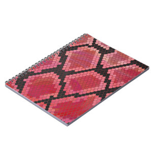 Cuaderno Impresión negra y roja de la serpiente