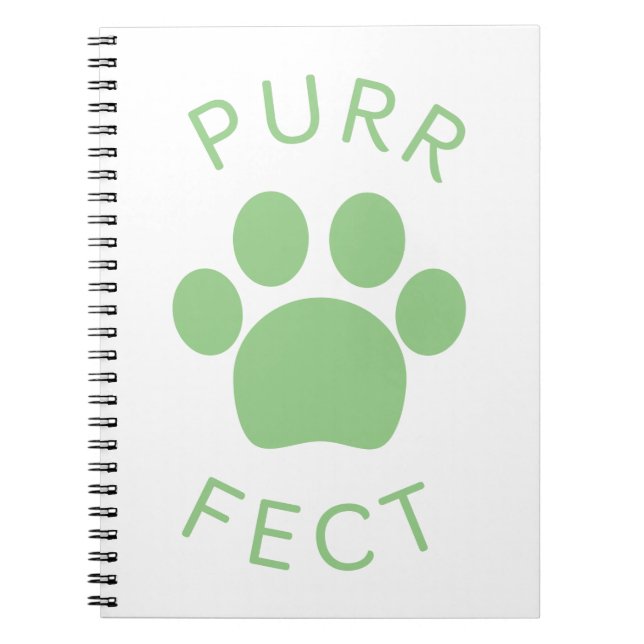 Cuaderno Impresión Perfecta de Par Verde para Gato (Frente)