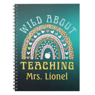 Cuaderno Impresión personalizada de animales arcoiris del p