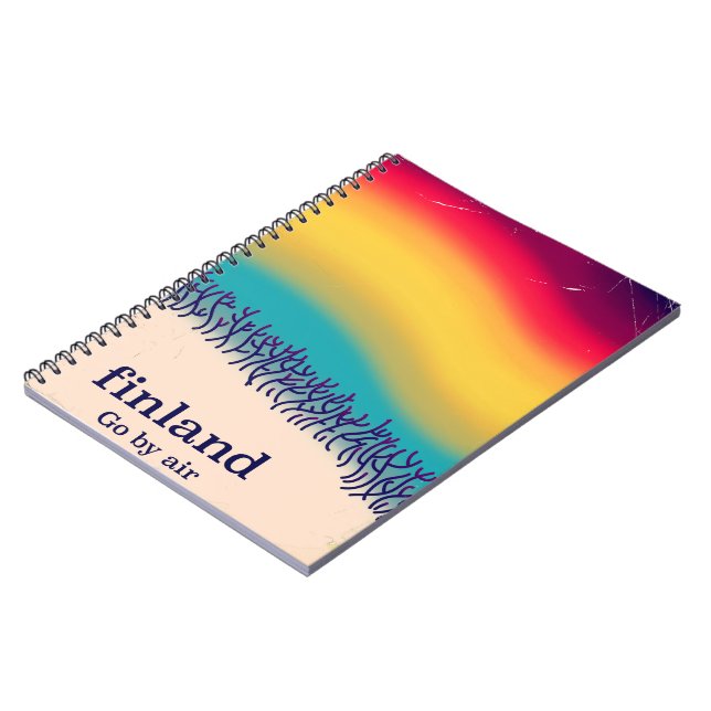 Cuaderno Impresión poster "arco iris" de las vacaciones ret (Lado Izquierdo)
