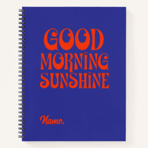 Cuaderno Impresión retro buena mañana con luz solar