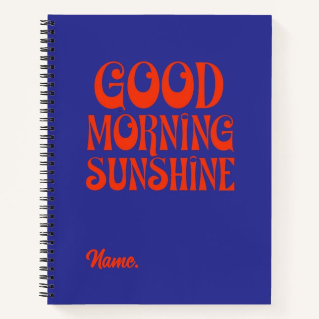 Cuaderno Impresión retro buena mañana con luz solar (Anverso)