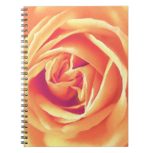 Cuaderno Impresión rosa de naranja suave